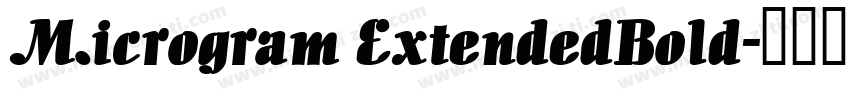 Microgram ExtendedBold字体转换